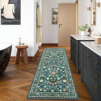 Rugs Living Room Vintage Floral Rug Washable