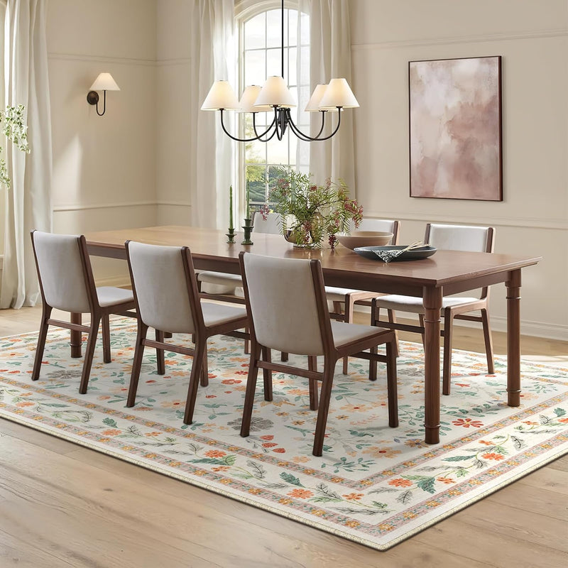 Rugs Living Room Vintage Floral Rug Washable
