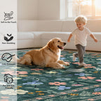 Rugs Living Room Vintage Floral Rug Washable
