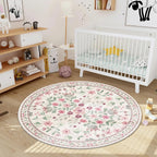 Rugs Living Room Vintage Floral Rug Washable