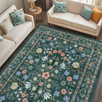 Rugs Living Room Vintage Floral Rug Washable