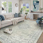 Rugs Living Room Vintage Machine Washable Non