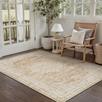Rugs Living Room Vintage Machine Washable Non