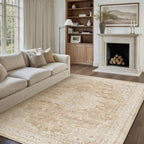 Rugs Living Room Vintage Machine Washable Non