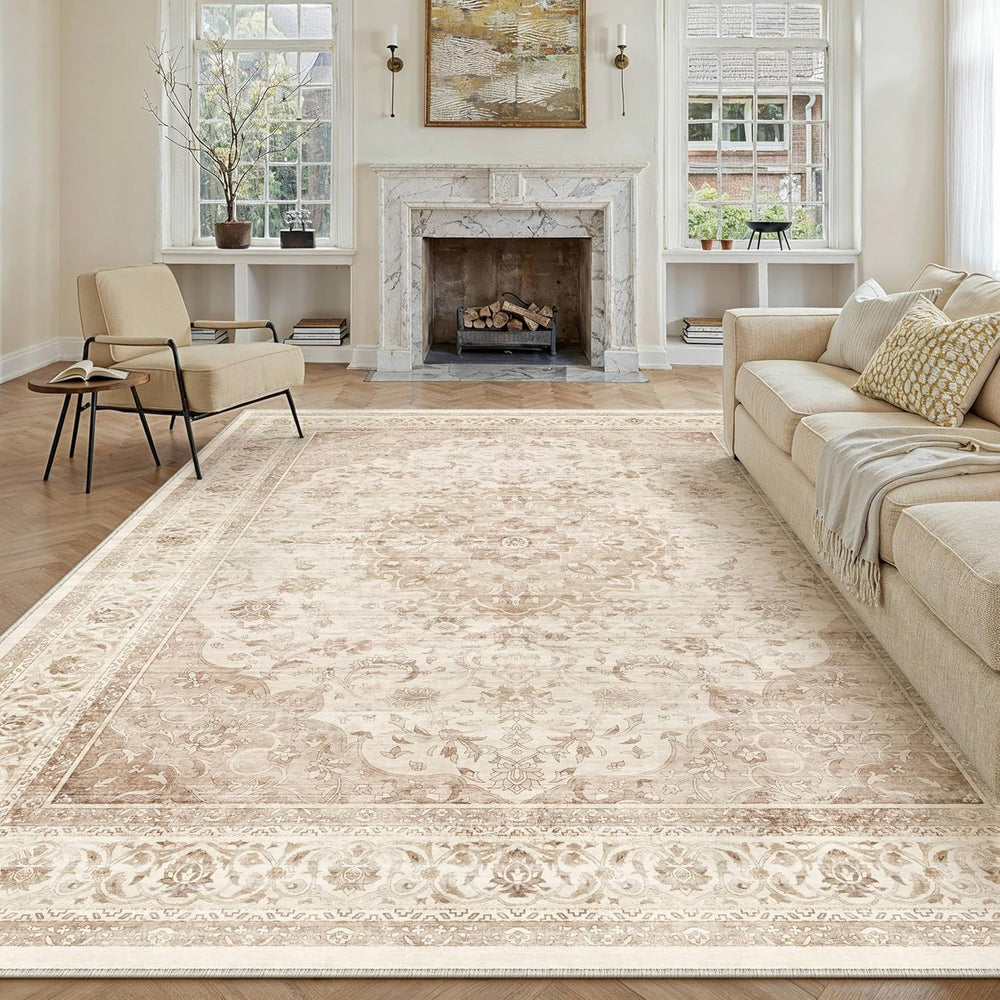 Rugs Living Room Vintage Machine Washable Non
