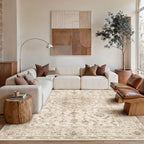 Rugs Living Room Vintage Machine Washable Non