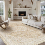 Rugs Living Room Vintage Machine Washable Non