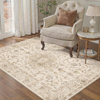 Rugs Living Room Vintage Machine Washable Non