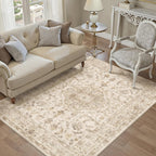 Rugs Living Room Vintage Machine Washable Non