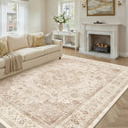 Rugs Living Room Vintage Machine Washable Non