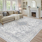 Rugs Living Room Vintage Machine Washable Non