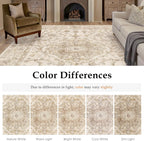 Rugs Living Room Vintage Machine Washable Non
