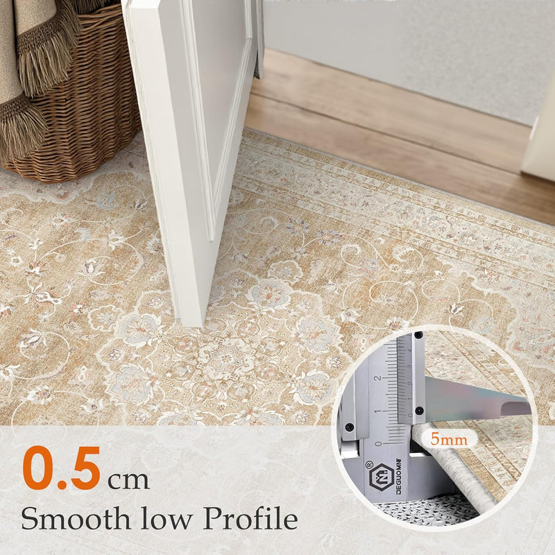Rugs Living Room Vintage Machine Washable Non