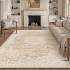Rugs Living Room Vintage Machine Washable Non