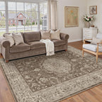 Rugs Living Room Vintage Machine Washable Non