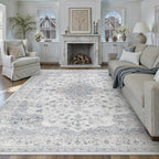 Rugs Living Room Vintage Machine Washable Non