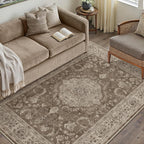Rugs Living Room Vintage Machine Washable Non