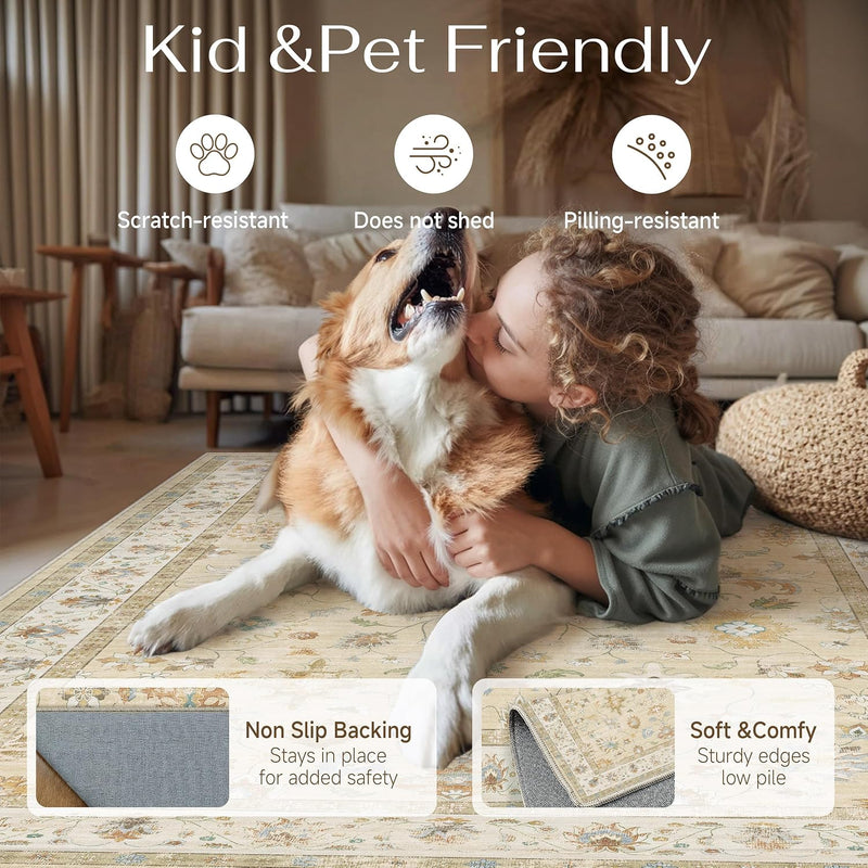 Large Rugs Living Room Washable Carpet Non