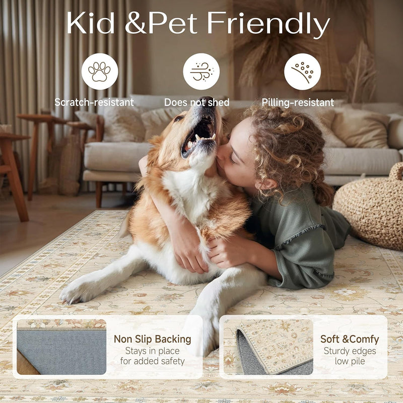 Large Rugs Living Room Washable Carpet Non
