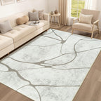 Rugs Living Room Washable Abstract Modern Area