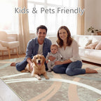 Rugs Living Room Washable Abstract Modern Area