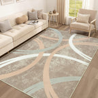 Rugs Living Room Washable Abstract Modern Area