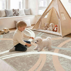 Rugs Living Room Washable Abstract Modern Area