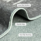 Rugs Living Room Washable Abstract Modern Area