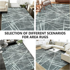 Rugs Living Room Washable Abstract Modern Area