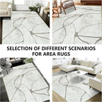 Rugs Living Room Washable Abstract Modern Area