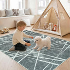 Rugs Living Room Washable Abstract Modern Area