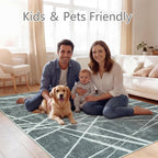 Rugs Living Room Washable Abstract Modern Area