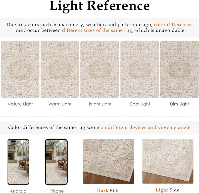 Rugs Living Room Washable Bedroom Carpet