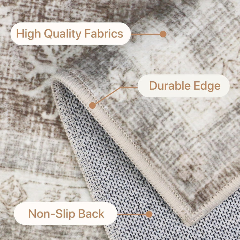 Washable Rug Non Slip Soft Living Room