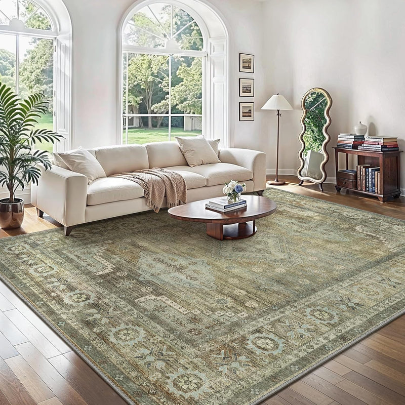 Washable Rug Non Slip Soft Living Room