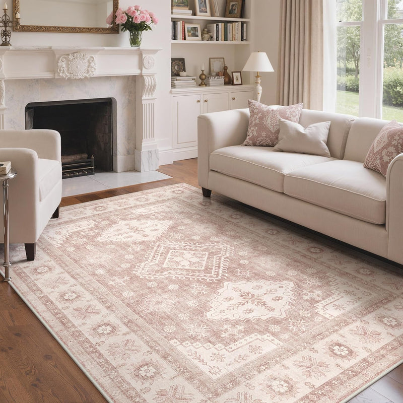 Washable Rug Non Slip Soft Living Room