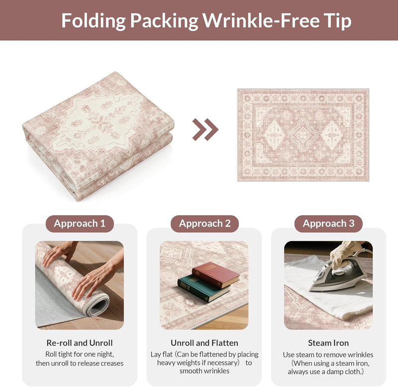 Washable Rug Non Slip Soft Living Room