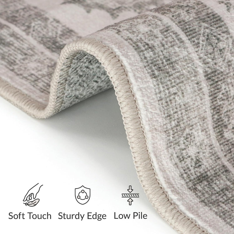 Washable Rug Non Slip Soft Living Room
