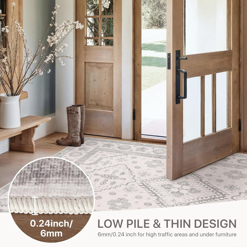 Washable Rug Non Slip Soft Living Room