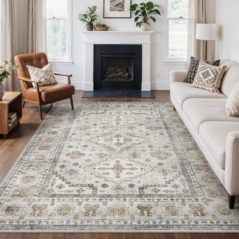 Washable Rug Non Slip Soft Living Room
