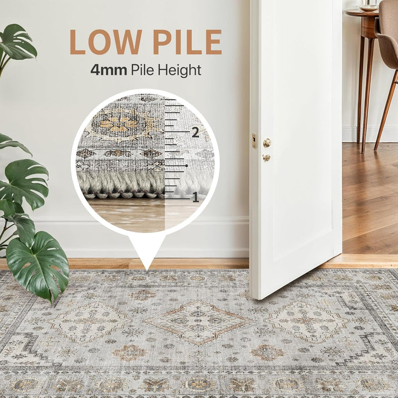 Washable Rug Non Slip Soft Living Room