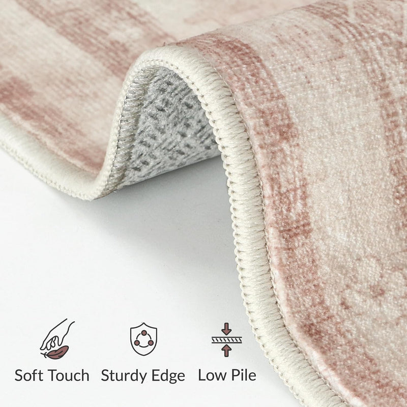 Washable Rug Non Slip Soft Living Room