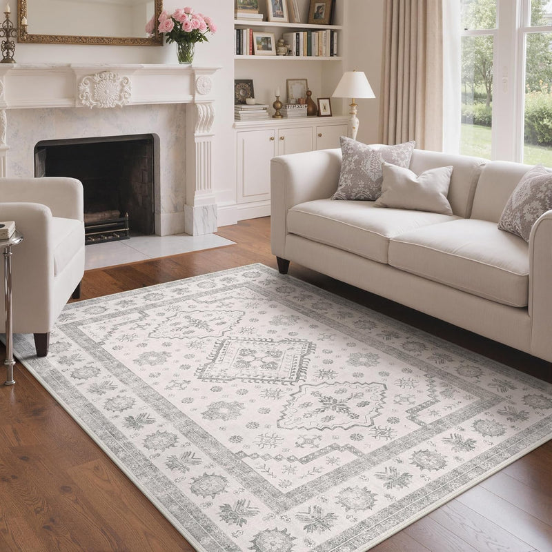 Washable Rug Non Slip Soft Living Room