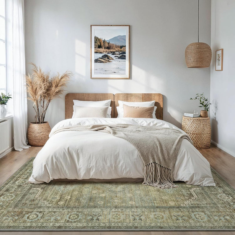 Washable Rug Non Slip Soft Living Room
