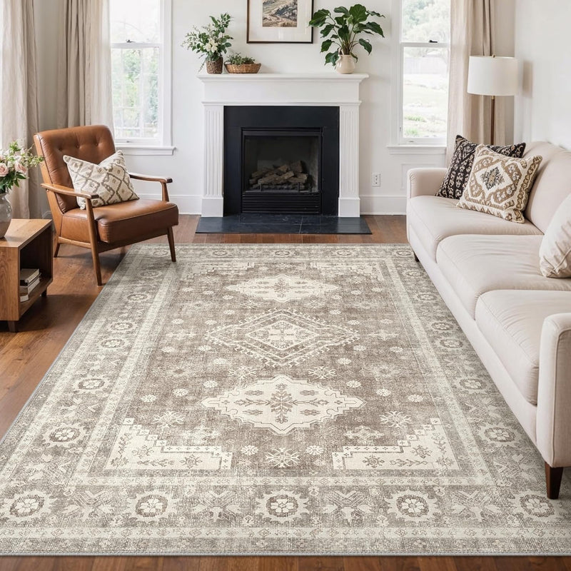 Washable Rug Non Slip Soft Living Room