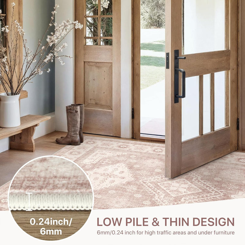 Washable Rug Non Slip Soft Living Room