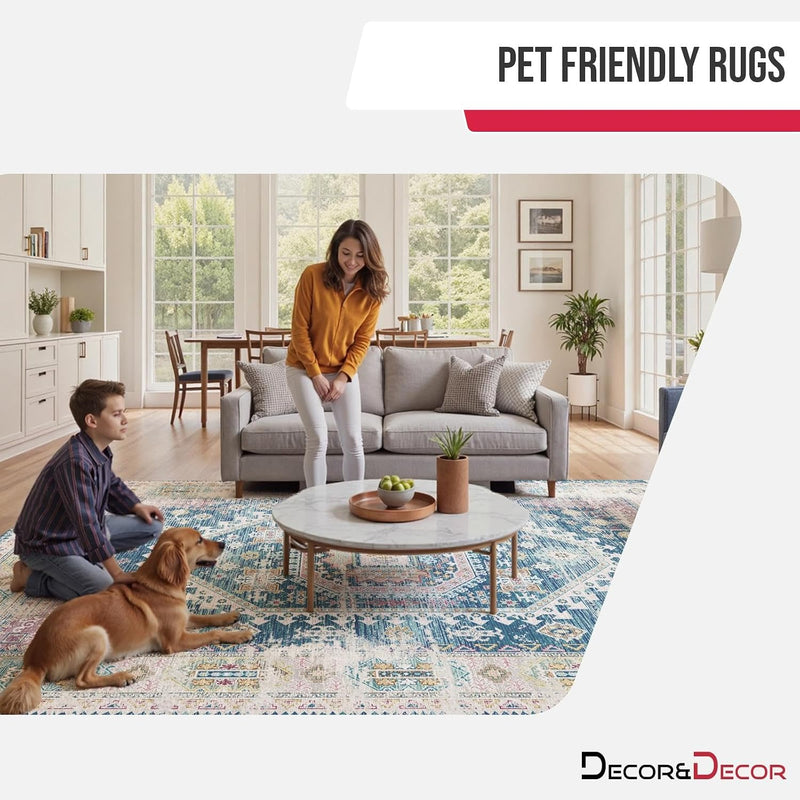 Rugs Living Room Washable Non-Slip
