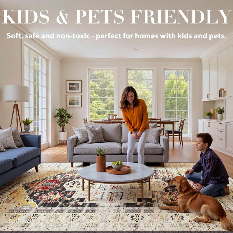 Rugs Living Room Washable Non-Slip