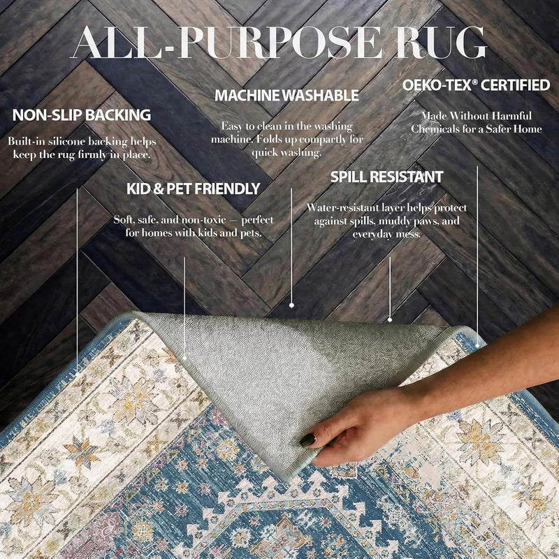 Rugs Living Room Washable Non-Slip