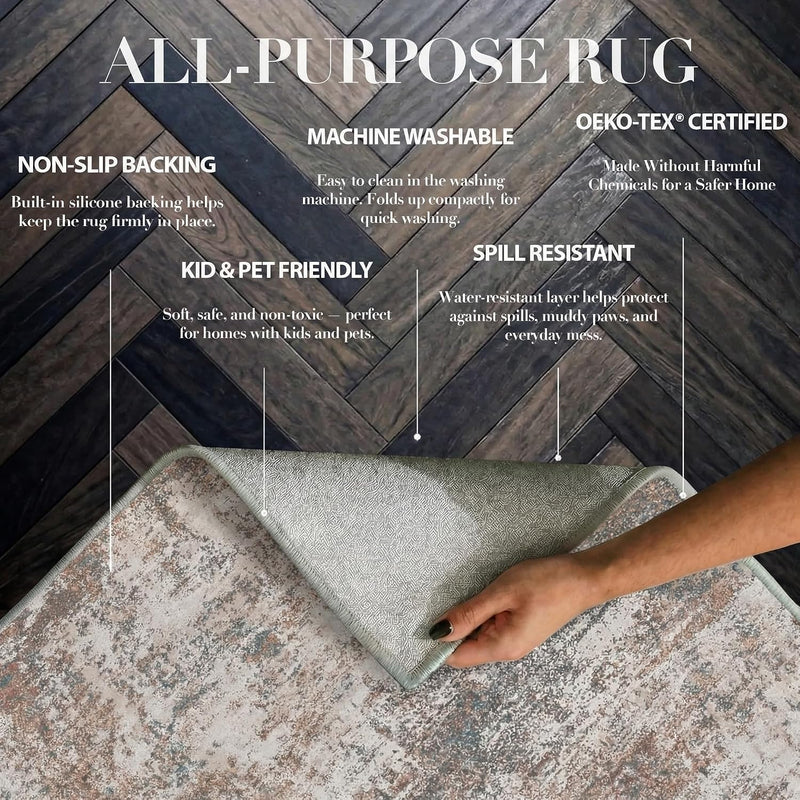 Rugs Living Room Washable Non-Slip